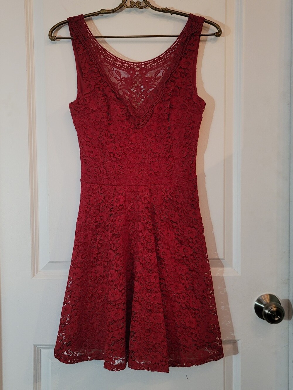 Red Lace Cocktail Dress